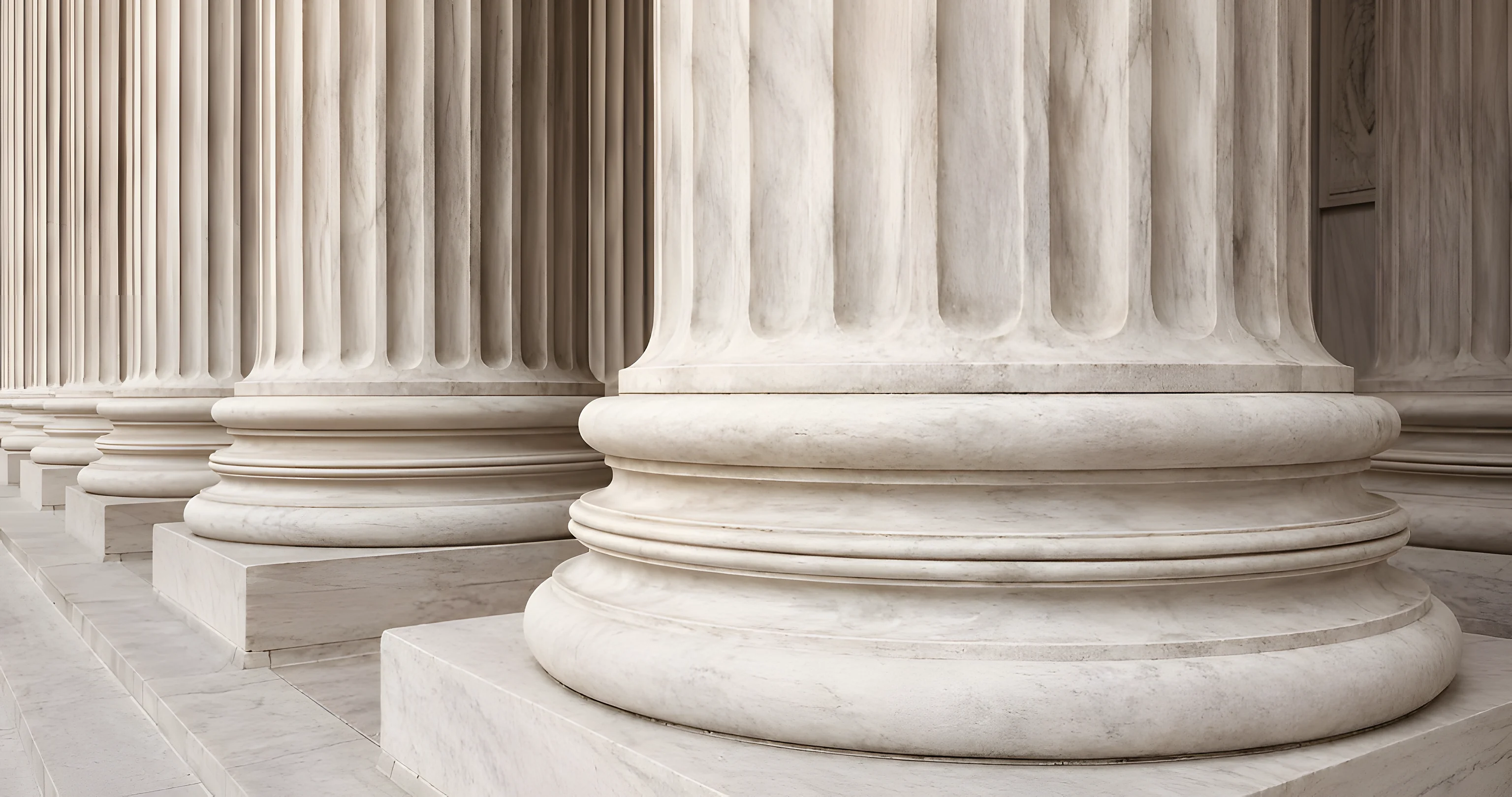 Marble courthouse columns